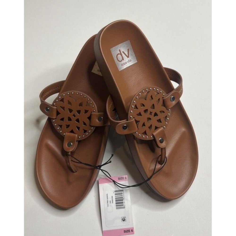 COPY - DV by Dolce Vita Ladies 6 PANDORA Footbed Sandal Thong Brown - NWT